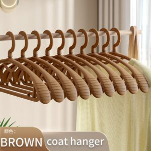 10PCS Retro Wide-Shoulder Non-Slip Hanger Closet Organizer Hangers For Clothes Organizer Drying Rack for Coat Wardrobe Storage 14