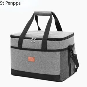 32L Soft Cooler Bag with Hard Liner Large Insulated Picnic Lunch Bag Box Cooling Bag for Camping BBQ Family Outdoor Activities 1