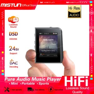 2022 New HiFi Pure Audio MP3 Music Player Lossless Hard Decording Full Format EQ Equalization Adjustment 24Bit/192KHz DSD256 1
