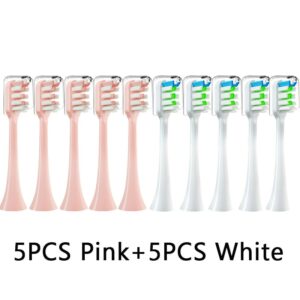 10PCS Replacement Brush Heads For SOOCAS X3/X3U/X5 Sonic Electric Toothbrush DuPont Soft Suitable Vacuum Bristle Nozzles 7