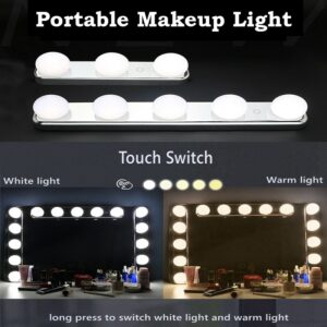3/5 LED Bulbs Vanity Light USB Stepless Makeup Mirror Light Color Temperature Adjustable Wall Lamp for Dressing Table 1