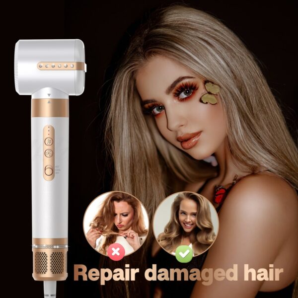 Hair Dryer Brushless 7 In 1 Hot Air Brush Negative Ion Blow Dryer High Speed Hair Dryers Air Styling Curling Iron Hair Curler 4