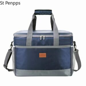 32L Soft Cooler Bag with Hard Liner Large Insulated Picnic Lunch Bag Box Cooling Bag for Camping BBQ Family Outdoor Activities 8