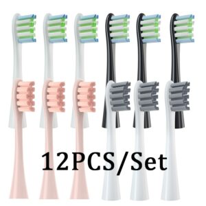 12PCS Replacement Brush Heads for Oclean X/ X PRO/ Z1/ F1/ One/ Air 2 /SE Sonic Electric Toothbrush DuPont Soft Bristle Nozzles 1