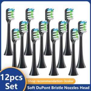 12pcs for SOOCAS X3/X3U/X5 Replacement Toothbrush Heads Clean Tooth Brush Heads Sonic Electric Toothbrush Soft Bristle Nozzles 1