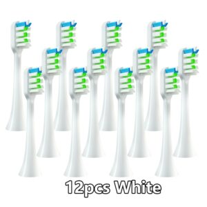 12pcs for SOOCAS X3/X3U/X5 Replacement Toothbrush Heads Clean Tooth Brush Heads Sonic Electric Toothbrush Soft Bristle Nozzles 12