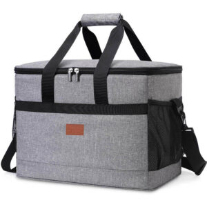 32L Soft Cooler Bag with Hard Liner Large Insulated Picnic Lunch Bag Box Cooling Bag for Camping BBQ Family Outdoor Activities 10