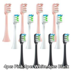 12pcs for SOOCAS X3/X3U/X5 Replacement Toothbrush Heads Clean Tooth Brush Heads Sonic Electric Toothbrush Soft Bristle Nozzles 10