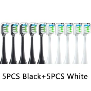 10PCS Replacement Brush Heads For SOOCAS X3/X3U/X5 Sonic Electric Toothbrush DuPont Soft Suitable Vacuum Bristle Nozzles 11