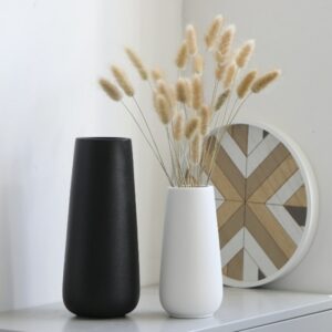 1PC Nordic Style White Ceramic Vase Flower Pot Home Decoration Accessories Office Living Room Interior Decor 2# 1