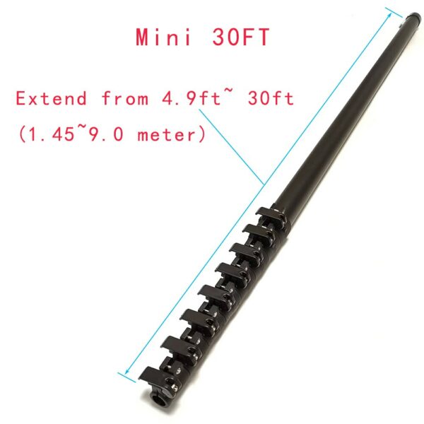 30FT Carbon Fiber Telescopic Pole for Window Cleaning Solar Panel Cleaning with ACME or Euro Thread Tip (9.0M) 3