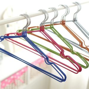 10pcs Colorful Rubber Stainless Steel Hangers For Clothes Pegs Antiskid Drying Clothes Rack Non Slip Hanger Outdoor Drying Rack 1