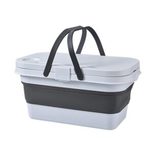 3 in 1 Folding Picnic Camping Storage Box Insulated Cooler Bag Outdoor Beach Food Fruit Water Container Table Picnic Basket 8