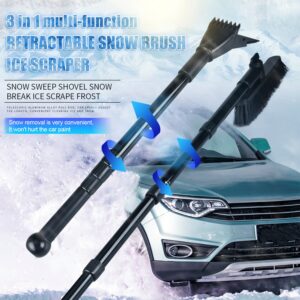 Car Extendable Windshield Snow Cleaning Scraping Cleaning Tool Snow Removal Glass Brush Ice Scraper Snow Shovel Car Accessories 1
