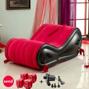 163cm Bed Sofa Multifunction Inflatable For Travel Beach Bed Chaise Fold Bedroom Furniture ArmChair Velvet PVC Leather Bed Frame 1