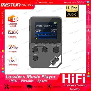 Original Hi-Res Audio MP3 Player Mini Sports HiFi Stereo Digital Audio Music Player HD Lossless APE FLAC OGG ACC Max support128G 1