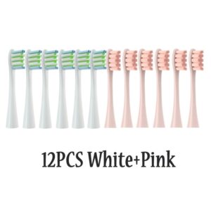 12PCS Replacement Brush Heads for Oclean X/ X PRO/ Z1/ F1/ One/ Air 2 /SE Sonic Electric Toothbrush DuPont Soft Bristle Nozzles 8
