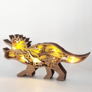 2022New Wood Carving Animal Office Home Decorate Crafts Christmas Gift Dinosaur North Forest Fox Engraving Soldier Ornaments 24