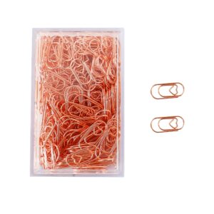 200 Pcs Small Paper Clips Love Heart Paperclips Stainless Steel in Tinplate Paper Clips Holder Office School Home Desk Organizer 7