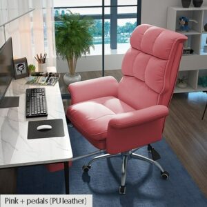 2021new upgrade computer chair swivel chair study office comfortable sedentary reclining pink game cute girl chair live chair 19