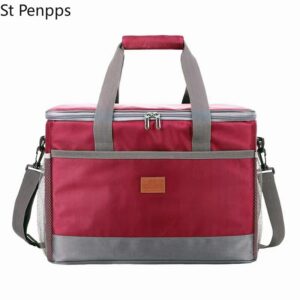 32L Soft Cooler Bag with Hard Liner Large Insulated Picnic Lunch Bag Box Cooling Bag for Camping BBQ Family Outdoor Activities 9